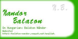 nandor balaton business card